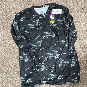 AFTCO Men's Gray Camo Long Sleeve Shirt